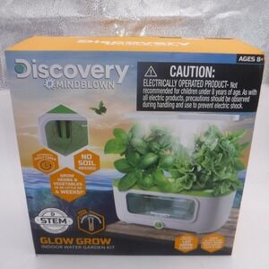 Discovery Mindblown Glow Grow Indoor Water Garden Kit STEM LED Light Hydroponic